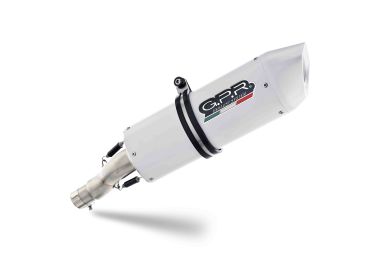 GPR escape compatible con  Bmw F 800 R 2015-2016, Albus Ceramic, Escape legal, homologado, silenciador con db killer desmontable y tubo de conexión específico 
