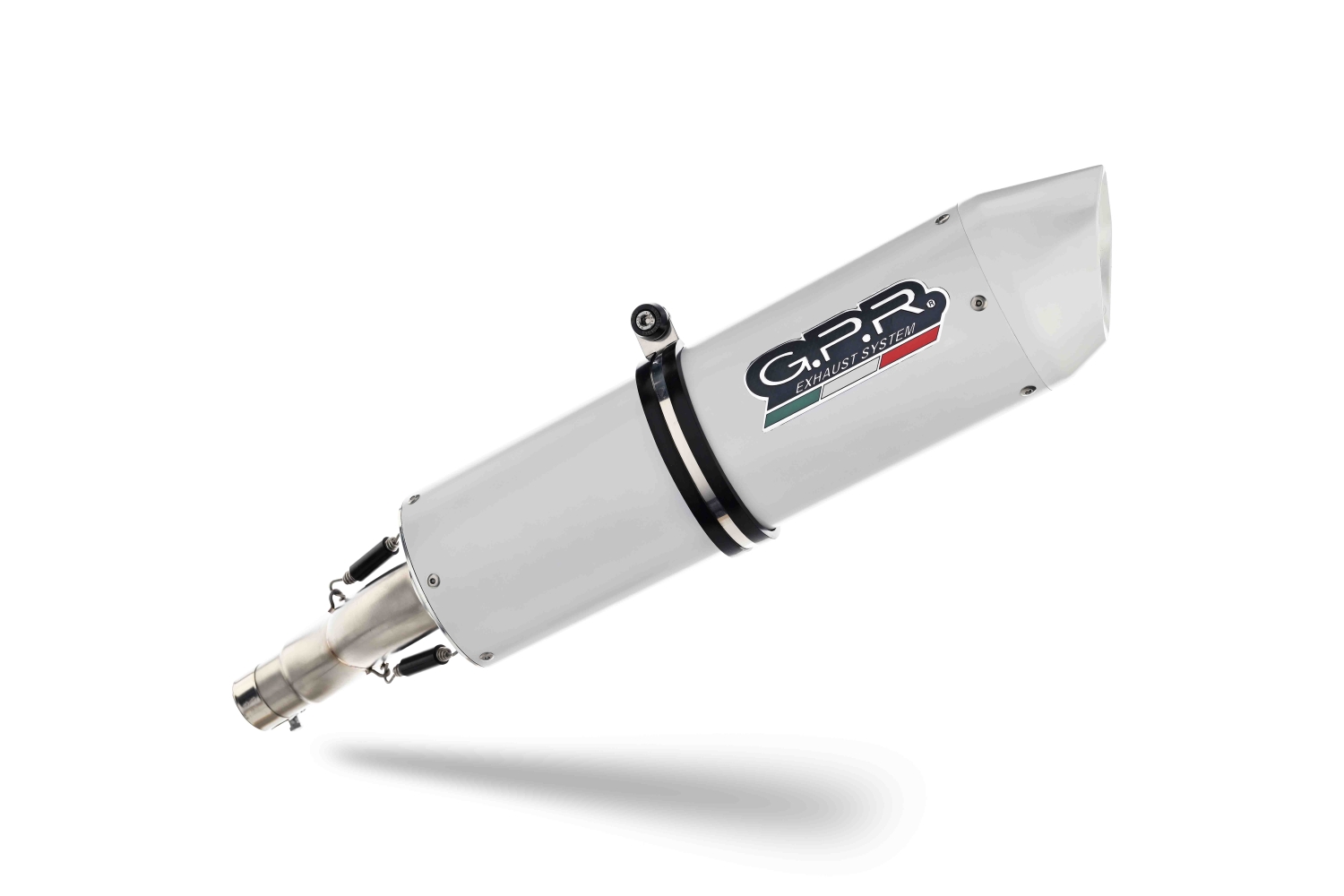 Exhaust compatible with Bmw R1200GS - Adventure 2010-2012, Albus Ceramic, Slip-on exhaust including removable db killer and link pipe, EPA-compliant 