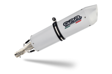 Exhaust compatible with Bmw F700GS 2011-2015, Albus Ceramic, Slip-on exhaust including removable db killer and link pipe 