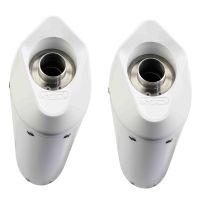 Exhaust compatible with Bmw K1600GT 2010-2016, Albus Ceramic, Dual slip-on including removable db killers and link pipes, EPA-compliant 