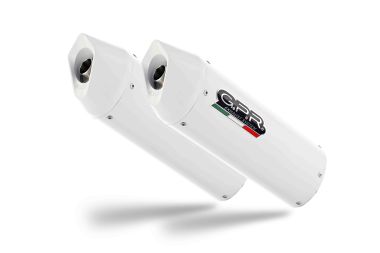 GPR escape compatible con  Bmw K 1600 Gt 2010-2016, Albus Ceramic, Par de terminales de escape homologados, con db killer extraíbles y tubos de conexión específicos 