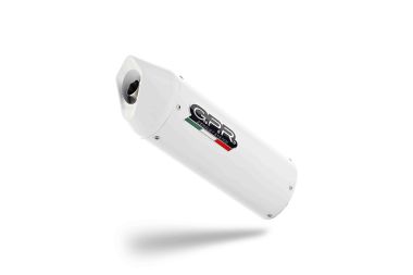 GPR escape compatible con  Ducati Multistrada 950 2017-2020, Albus Ceramic, Sistema de escape medio lleno, incluido db killer extraíble y tubo de conexión 