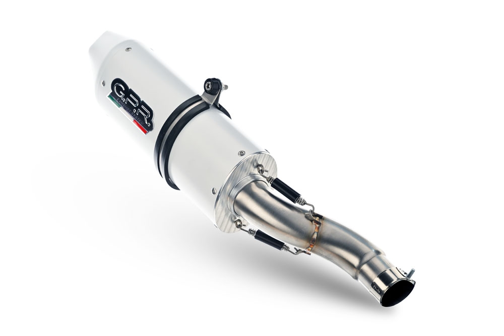 Exhaust compatible with Aprilia Rx 125 2021-2024, Albus Evo4, Slip-on exhaust including link pipe and removable db killer 