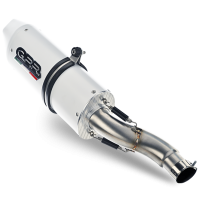 Exhaust compatible with Bmw R1200GS - Adventure 2004-2009, Albus Ceramic, Slip-on exhaust including removable db killer and link pipe 