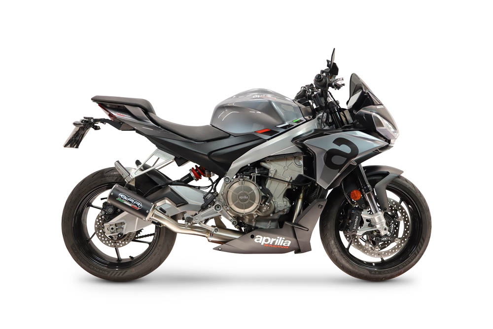 GPR exhaust compatible with Aprilia RS660 2021-2024, M3 Black Titanium, Full system exhaust, including removable db killer 