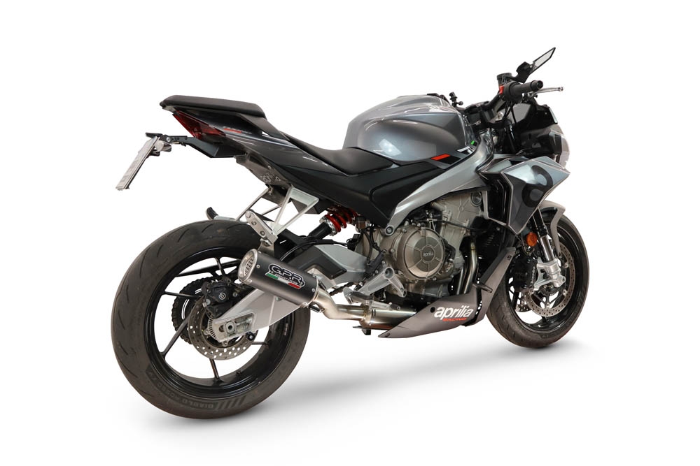 GPR exhaust compatible with Aprilia RS660 2021-2024, M3 Black Titanium, Full system exhaust, including removable db killer 