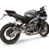 GPR exhaust compatible with Aprilia RS660 2021-2024, M3 Black Titanium, Full system exhaust, including removable db killer 