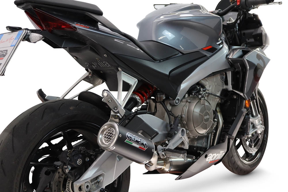 GPR exhaust compatible with Aprilia RS660 2021-2024, M3 Black Titanium, Full system exhaust, including removable db killer 