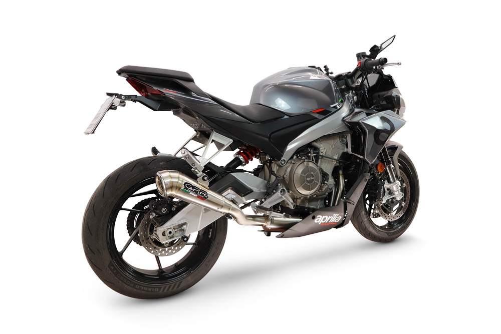 GPR exhaust compatible with Aprilia RS660 2021-2024, Powercone Evo, Full system exhaust including removable db killer and catalyst, EPA-compliant 