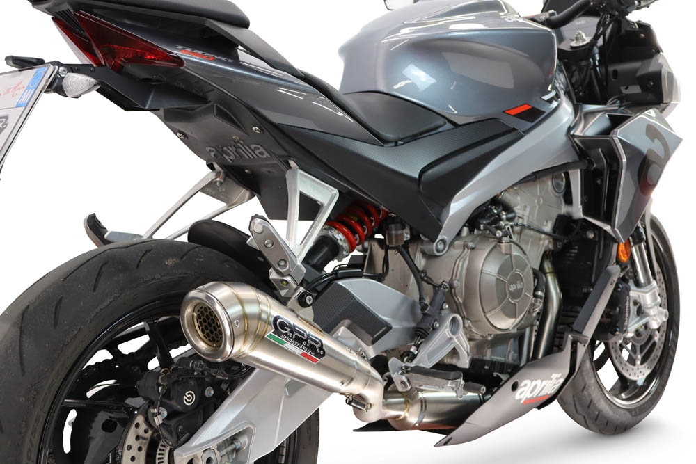 GPR exhaust compatible with Aprilia RS660 2021-2024, Powercone Evo, Full system exhaust including removable db killer and catalyst, EPA-compliant 