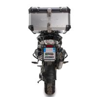 Baúl GPR TECH compatible con  Bmw R 1250 Gs 2021/2024 e5 Baúl Alpi-Tech en aluminio color plata con placa específica incluida Capacidad Litros 45