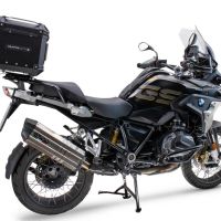 Baúl GPR TECH compatible con  Bmw R 1250 Gs 2021/2024 e5 Baúl Alpi-Tech en aluminio, color negro con placa específica incluida Capacidad Litros 35