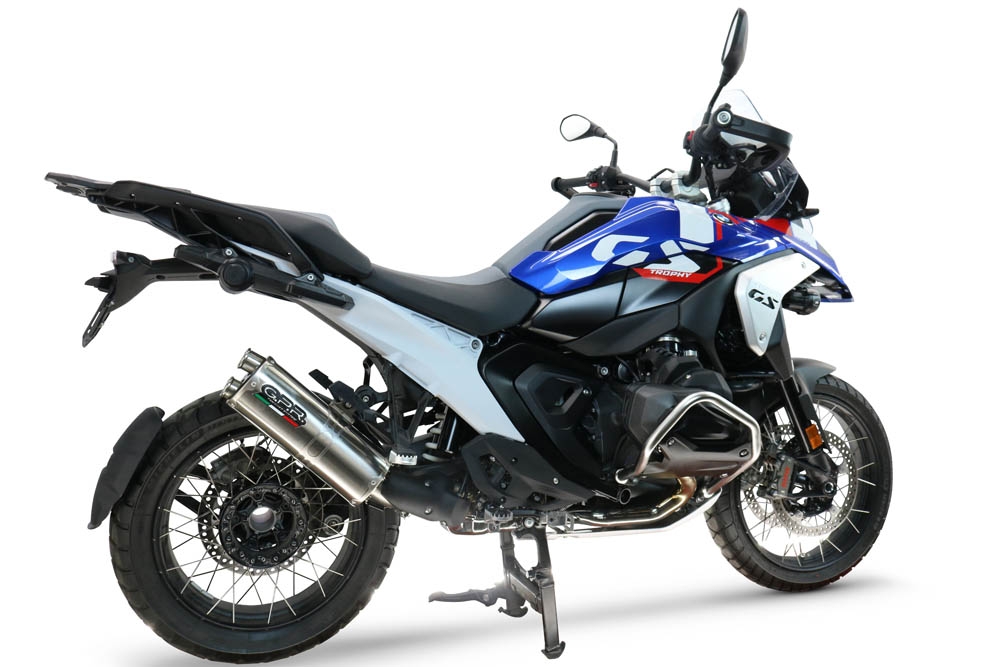 GPR exhaust compatible with Bmw R1300GS Adventure 2024-2026, Dual Inox, Slip-on exhaust including removable db killer and link pipe, EPA-compliant 