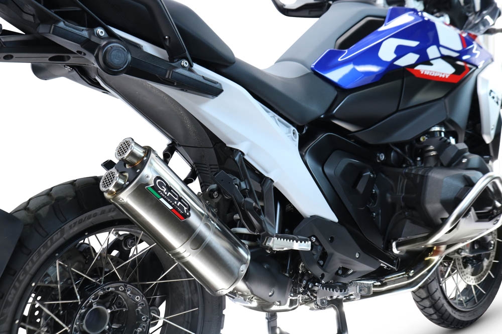 GPR exhaust compatible with Bmw R1300GS Adventure 2024-2026, Dual Inox, Slip-on exhaust including removable db killer and link pipe, EPA-compliant 