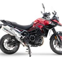 Exhaust compatible with Triumph Tiger 900 GT / Pro / Rally Pro 2024-2025, Furore-X Acciaio Inox, Slip-on exhaust including removable db killer and link pipe 