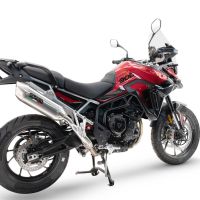 Exhaust compatible with Triumph Tiger 900 GT / Pro / Rally Pro 2024-2025, Furore-X Acciaio Inox, Slip-on exhaust including removable db killer and link pipe 