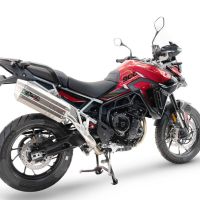 Exhaust compatible with Triumph Tiger 900 GT / Pro / Rally Pro 2024-2025, Hyper Sonic Titanium, Slip-on exhaust including removable db killer and link pipe 