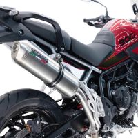 Exhaust compatible with Triumph Tiger 900 GT / Pro / Rally Pro 2024-2025, Satinox , Slip-on exhaust including removable db killer and link pipe 