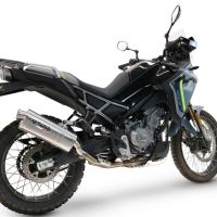 GPR exhaust compatible with Cf Moto 450 MT 2024-2025, Dune Triovale Titanio, Slip-on exhaust including removable db killer and link pipe, EPA-compliant 