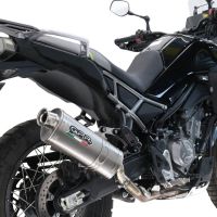 GPR exhaust compatible with Cf Moto 450 MT 2024-2025, Dune Triovale Titanio, Slip-on exhaust including removable db killer and link pipe, EPA-compliant 