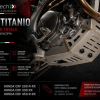 GPR TECH compatible con  Honda Crf 300 RX 2022/2024 Protección del motor en titanio 
