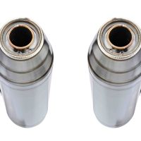 Exhaust compatible with Triumph Street Twin 900 2020-2021, Deeptone Inox, Dual slip-on including removable db killers and link pipes, EPA-compliant 