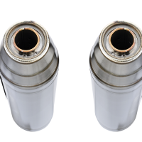 Exhaust compatible with Triumph Street Triple 675 2007-2012, Deeptone Inox, Dual slip-on including removable db killers and link pipes 