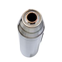 Exhaust compatible with Kawasaki ZX6R 2007-2008, Deeptone Inox, Slip-on exhaust including removable db killer and link pipe, EPA-compliant 