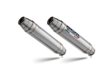 GPR escape compatible con  Triumph Speed Triple 1050  2011-2015, Deeptone Inox, Par de terminales de escape homologados, con db killer extraíbles y tubos de conexión específicos 