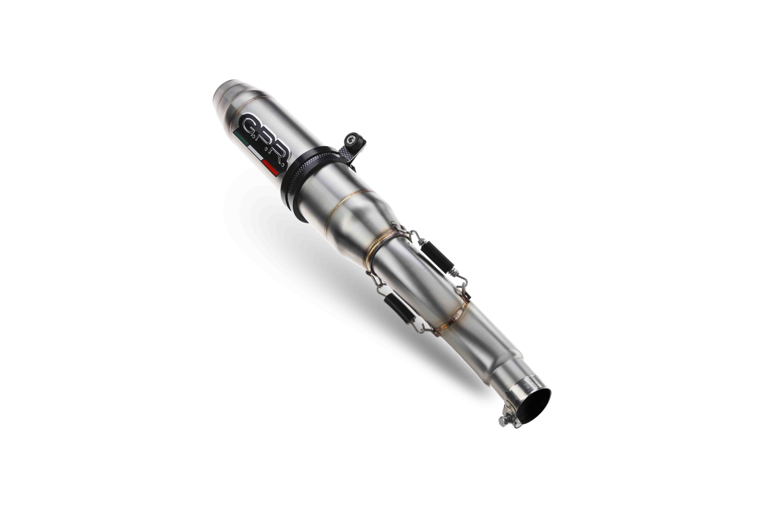 Exhaust compatible with Kawasaki ZX6R 2007-2008, Deeptone Inox, Slip-on exhaust including removable db killer and link pipe, EPA-compliant 