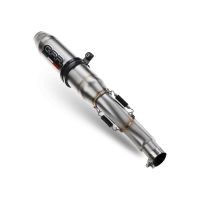 Exhaust compatible with Kawasaki ZX6R 2007-2008, Deeptone Inox, Slip-on exhaust including removable db killer and link pipe, EPA-compliant 