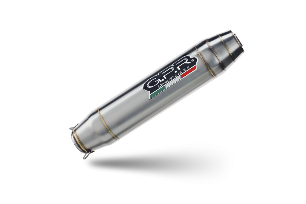 Exhaust compatible with Beta RR 125 Enduro Ac 4t 2005-2009, Deeptone Inox, Slip-on exhaust including removable db killer and link pipe 