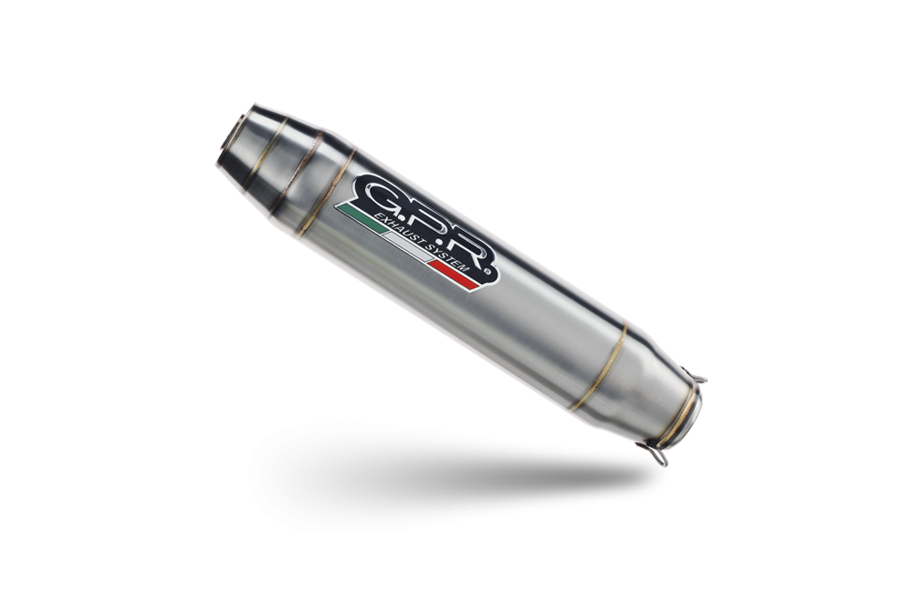 Exhaust compatible with Benelli Leoncino 500 Trail 2017-2024, Deeptone Inox, Slip-on exhaust including removable db killer and link pipe 
