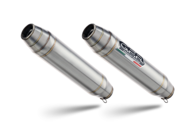 Exhaust compatible with Aprilia Dorsoduro 750 2008-2016, Deeptone Inox, Dual slip-on exhausts including link pipes 