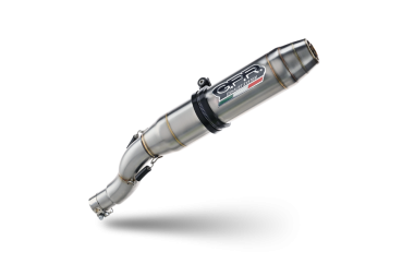 Exhaust compatible with Beta RR 125 Enduro Ac 4t 2005-2009, Deeptone Inox, Slip-on exhaust including removable db killer and link pipe 