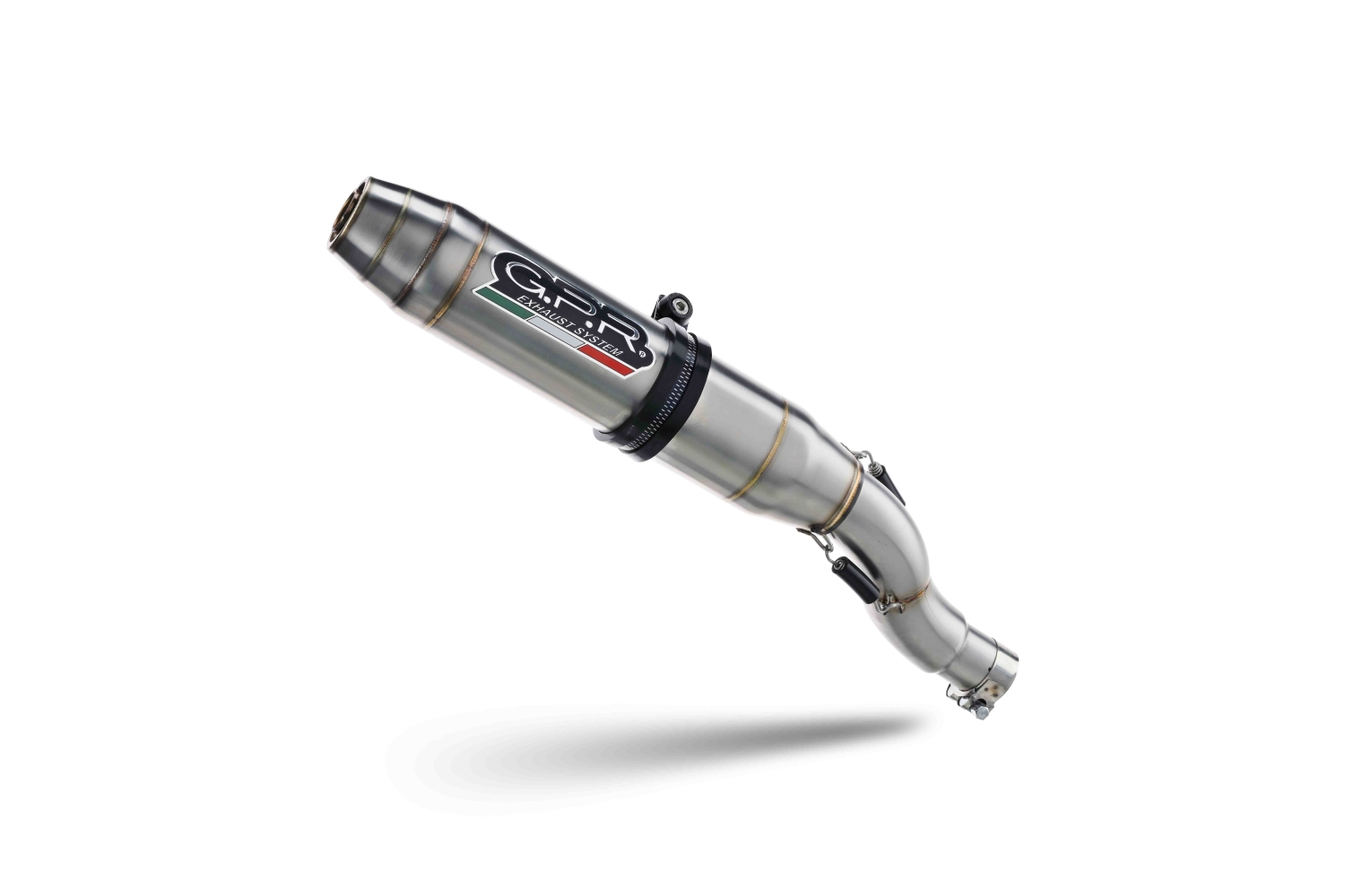 Exhaust compatible with Kawasaki ZX6R 2007-2008, Deeptone Inox, Slip-on exhaust including removable db killer and link pipe, EPA-compliant 