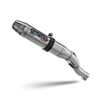Exhaust compatible with Kawasaki ZX6R 2007-2008, Deeptone Inox, Slip-on exhaust including removable db killer and link pipe, EPA-compliant 