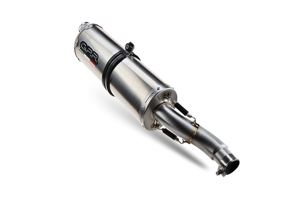Exhaust compatible with Bmw F 900 Gs Adventure 2024-2025, Dual Inox, Slip-on exhaust including removable db killer and link pipe 