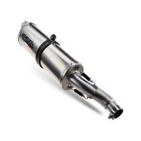 Exhaust compatible with Aprilia Tuareg 660 2021-2024, Dual Inox, Slip-on exhaust including removable db killer and link pipe, EPA-compliant 
