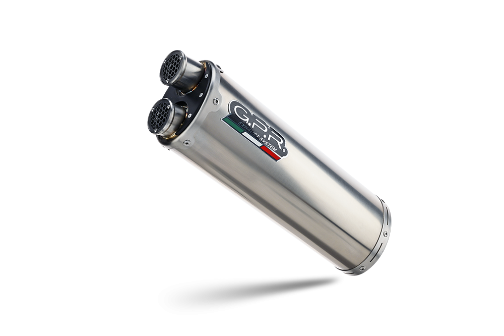 Exhaust compatible with Bmw R1200GS - Adventure 2004-2009, Dual Inox, Slip-on exhaust including removable db killer and link pipe 