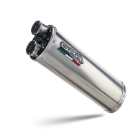 Exhaust compatible with Bmw R1200GS - Adventure 2004-2009, Dual Inox, Slip-on exhaust including removable db killer and link pipe 