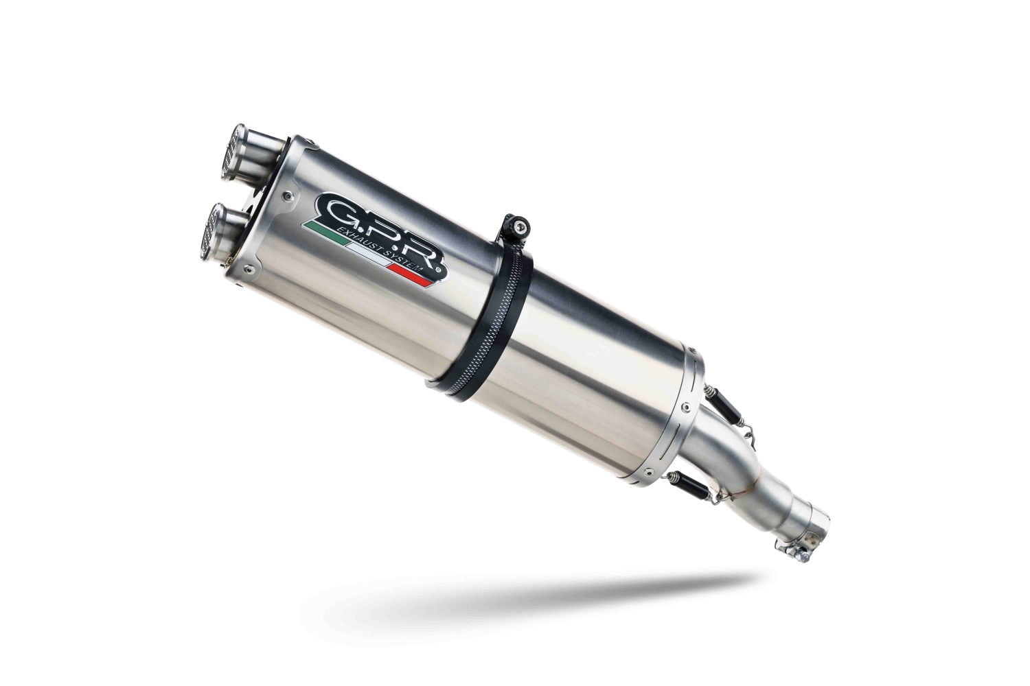 Exhaust compatible with Aprilia Tuareg 660 2021-2024, Dual Inox, Slip-on exhaust including removable db killer and link pipe, EPA-compliant 