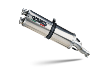 Exhaust compatible with Aprilia Tuareg 660 2021-2024, Dual Inox, Slip-on exhaust including removable db killer and link pipe 