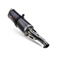 Exhaust compatible with Benelli Trk 502 X 2017-2020, Dual Poppy, Slip-on exhaust including removable db killer and link pipe, EPA-compliant 
