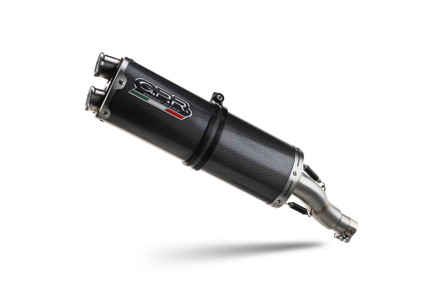Exhaust compatible with Benelli Trk 502 X 2017-2020, Dual Poppy, Slip-on exhaust including removable db killer and link pipe, EPA-compliant 