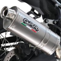 GPR exhaust compatible with Bmw R1300GS 2024-2026, Dune Triovale Titanio, Slip-on exhaust including removable db killer and link pipe, EPA-compliant 