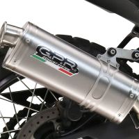 GPR exhaust compatible with Bmw R1300GS 2024-2026, Dune Triovale Titanio, Slip-on exhaust including removable db killer and link pipe, EPA-compliant 