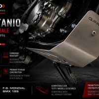 GPR TECH compatible con  F.B. Mondial Smx 125 Enduro 2018/2020 e4 Supermoto 2018/2020 e4 Protección del motor en titanio 