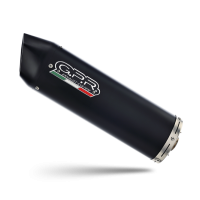 Exhaust compatible with Beta RR 125 4T Motard 2021-2024, Furore Evo4 Nero, Slip-on exhaust including link pipe and removable db killer 