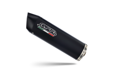 GPR escape compatible con  Zontes Zt 125 G1 - U - U1 - Z2 2020-2024, Furore Nero, Escape completo, no legal para países de la UE, con db killer extraíble 